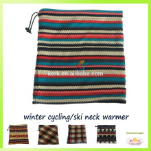 Multi-use tubular bandana for winter wear,fleece knitted neck warmer
